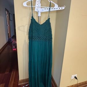 Green Lace Maxi Dress